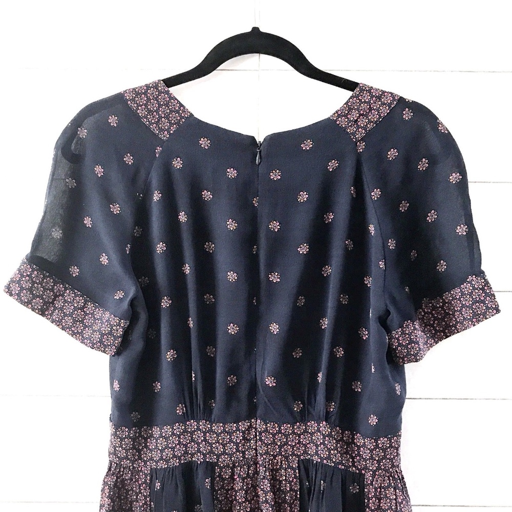 French Connection Blue Woodstock Georgette Dress - Picture 7 of 8